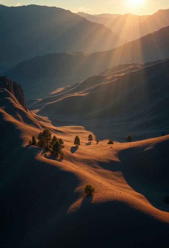 light direction influences shadows