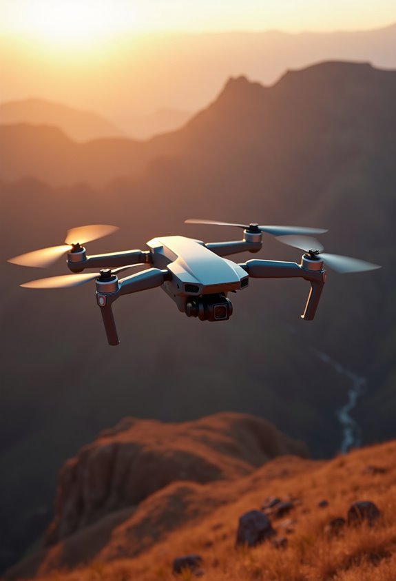 oblique angle drone photography