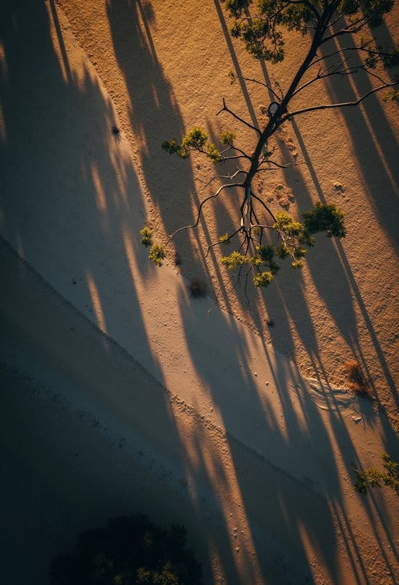 shadows enhance aerial landscapes