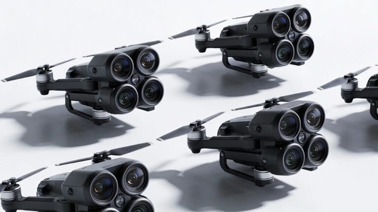 triple camera aerial drones